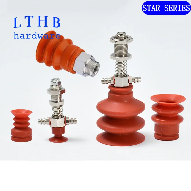 

SATR Type Pneumatic Vacuum Suction Cup Silicone Red Nozzle SR-20 Three Layers Injection Molding Machine Manipulator Sucker