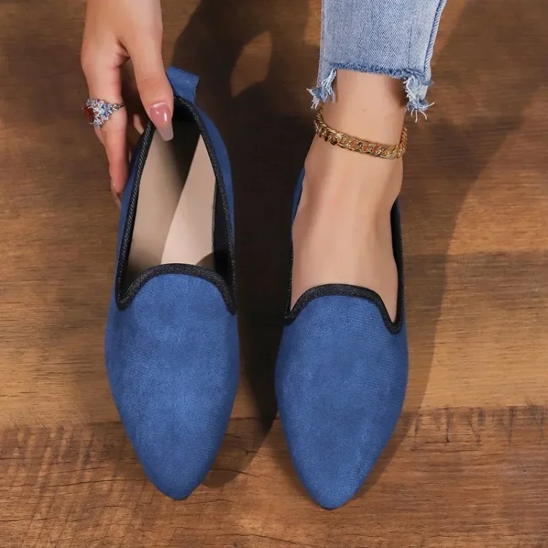 Bailarinas clásicas sin cordones para mujer, mocasines informales de punta estrecha, suela suave, transpirables, 35-43, 2024 image 6