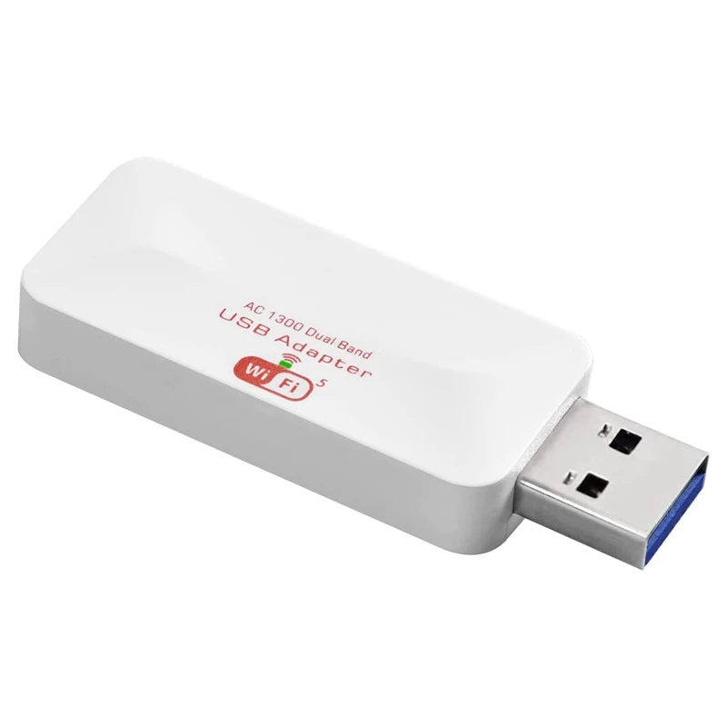 AC1300 USB Wifi Adapter Driver-Free Computer USB WIFI Receiver For PC Desktop,Windows 11, 10, 8.1, 8, 7, XP,Vista