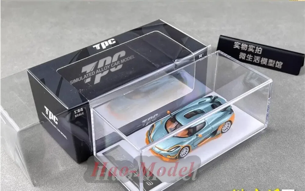 TPC 1:64 Koenigsegg Regera Lce Blue Collection Gift Scale Model Car