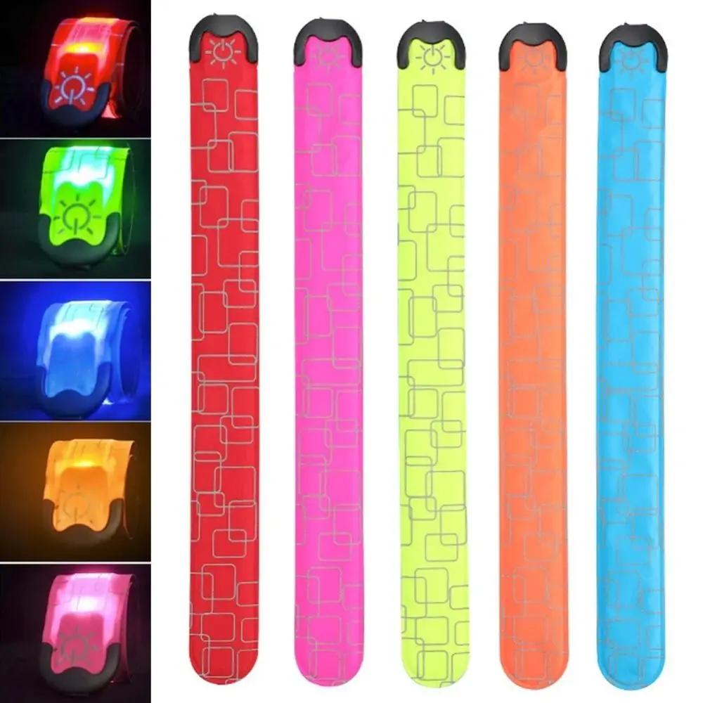 High Brightness LED Wrist Band Rechargeable USB Charging LED Slap Glowing Decorative Safety Warning Slap Glowing Armband