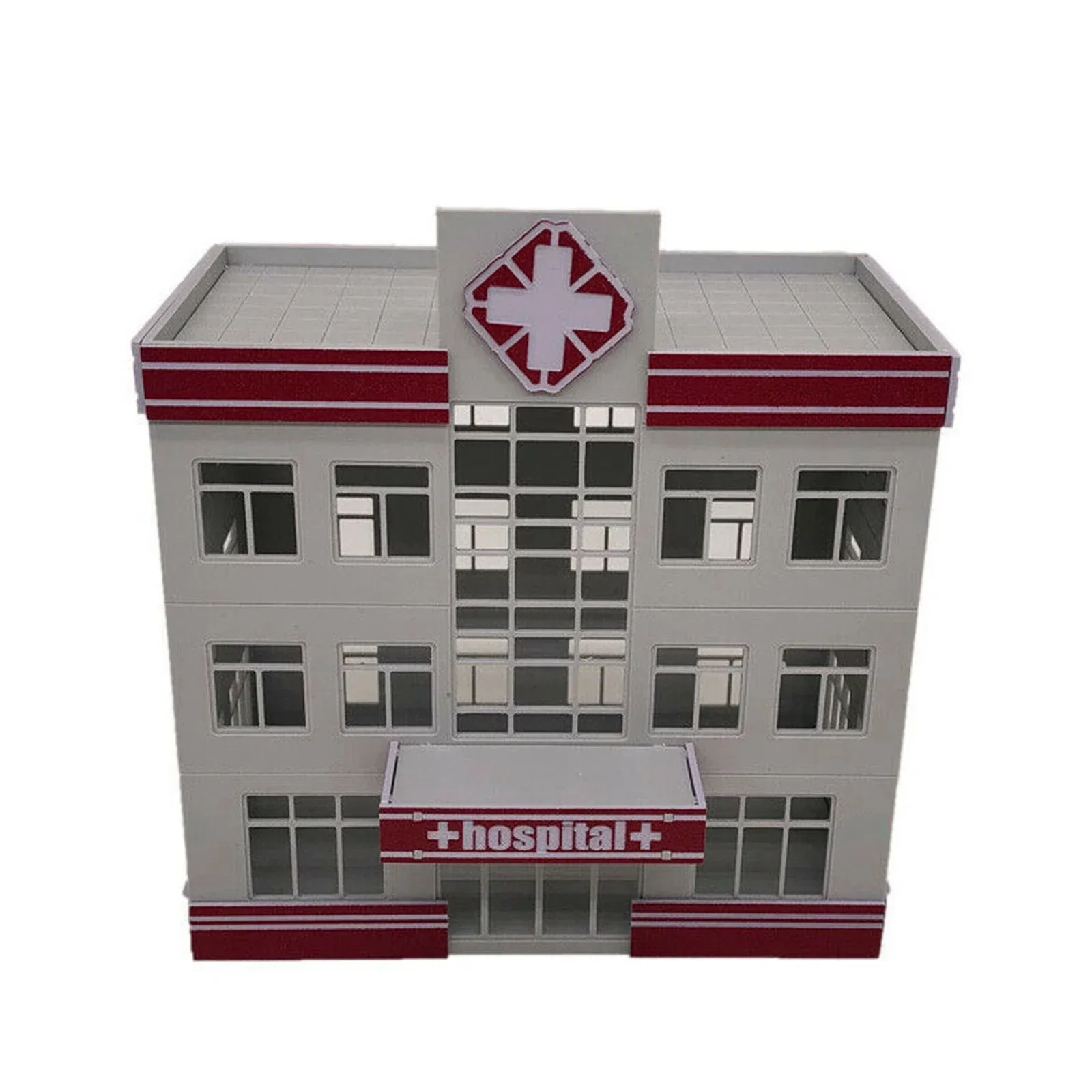 New Outland Models Railroad Scenery Modern Medical Centre Hospital Building HO Scale DIY model set gifts for children hobby toys