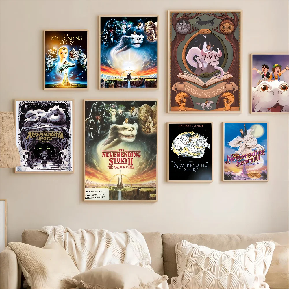 The NeverEnding Story  Whitepaper Poster Vintage Room Bar Cafe Decor Vintage Decorative Painting