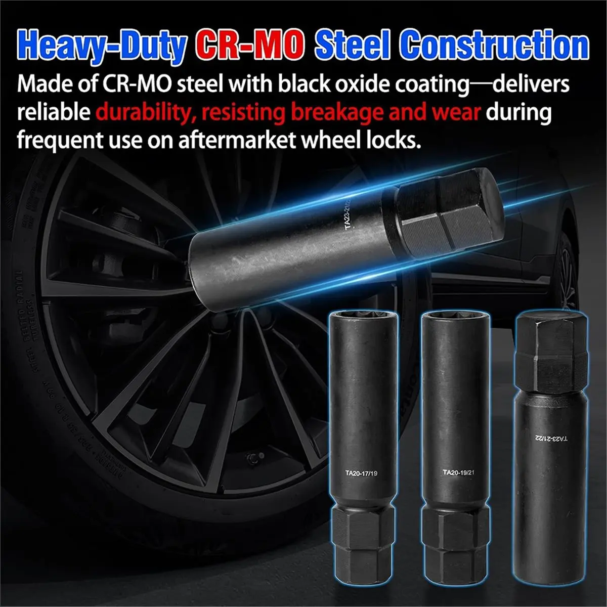10 Spline Lug Nut Key Set for Removal of Aftermarket, for 10 Spline Lug Nut Bolts for Cars, Trucks & SUVs(3pack)