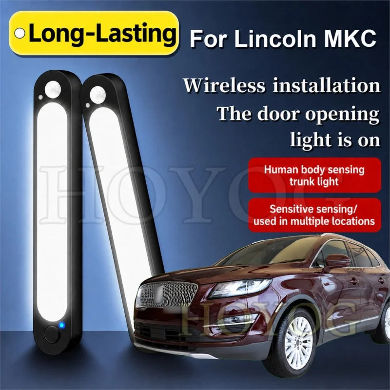 For Lincoln MKC 2014-2019 Car Boot Light LED Lamp Motion Sensor Stick On Wireless Trunk Cargo Light Compact SUV Interior