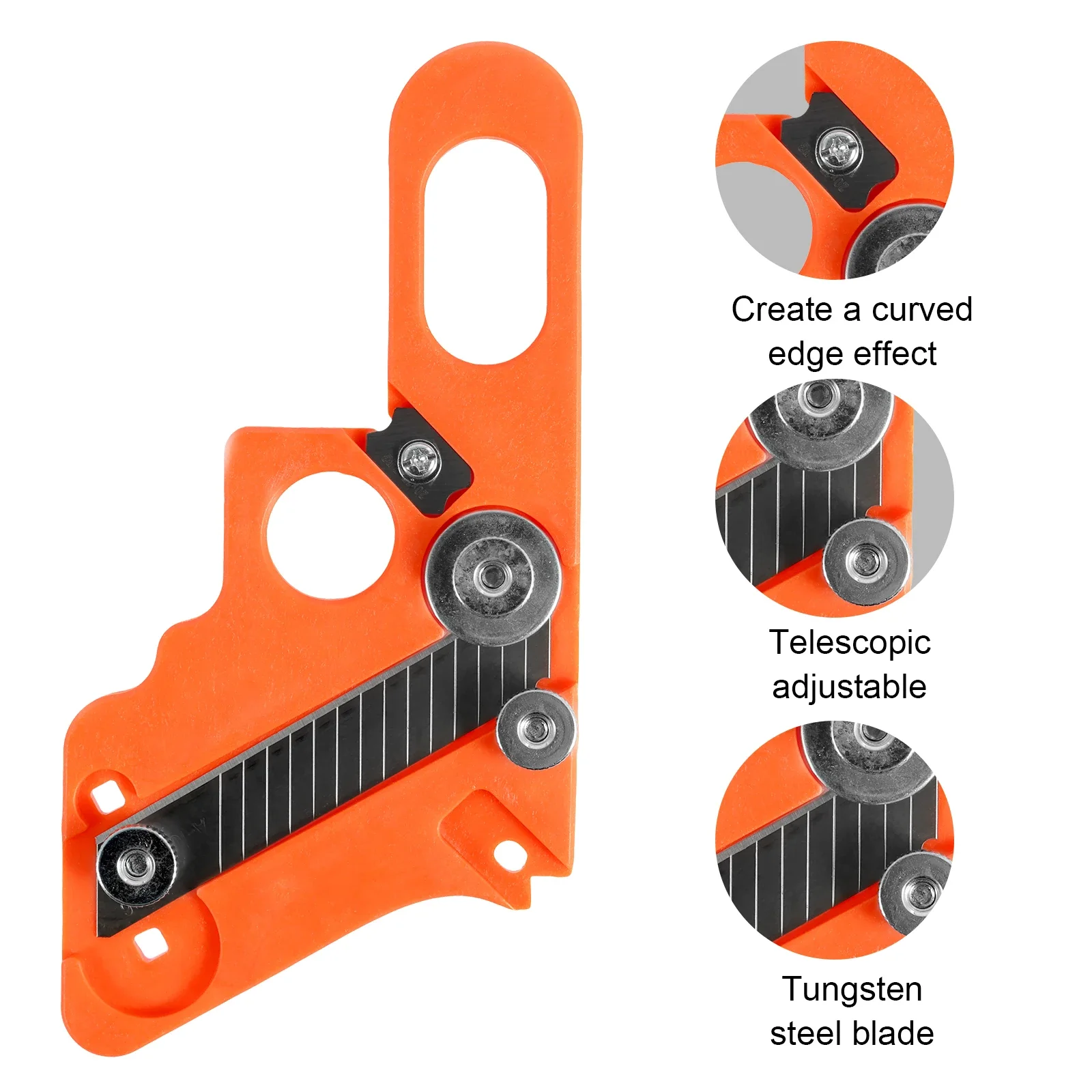 Edge Banding Trimmer Manual Veneer Edge Trimmer Sharp Straight Edge Trimmer with 4 Circular Edge Scraper 10Blade Board Deburring