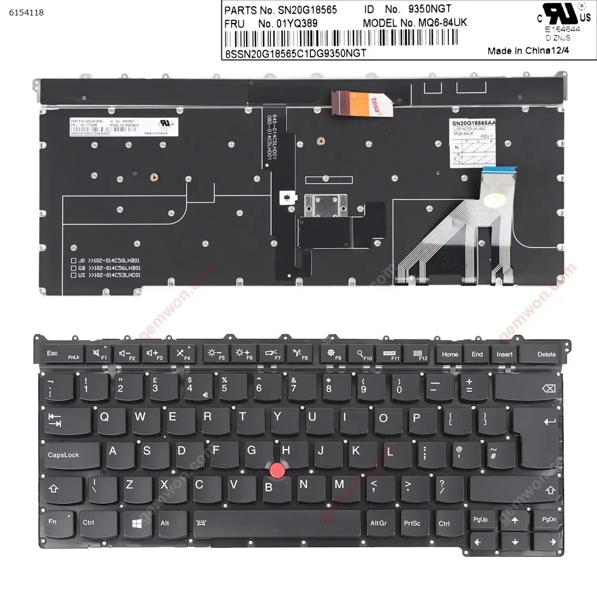 Imagem -01 - Teclado de Laptop do Reino Unido para Lenovo Thinkpad x1 Carbon 3a Geração 2023 com Retroiluminação e Ponto Stick teclado de laptop do reino unido para lenovo thinkpad x1 carbon 3a geracao 2023 com retroiluminacao e ponto stick 01