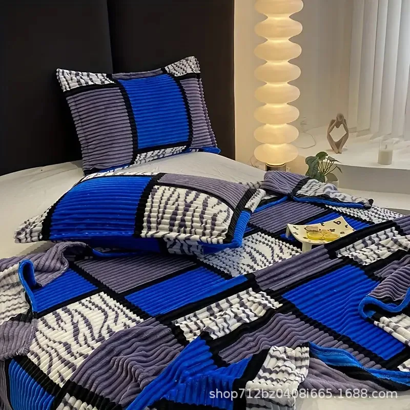 2 szt./komplet Flanelowe poszewki na poduszki 100% poliester Miękkie, ciepłe, luksusowe pościel na wszystkie pory roku Nowoczesne, proste akcesoria do sypialni