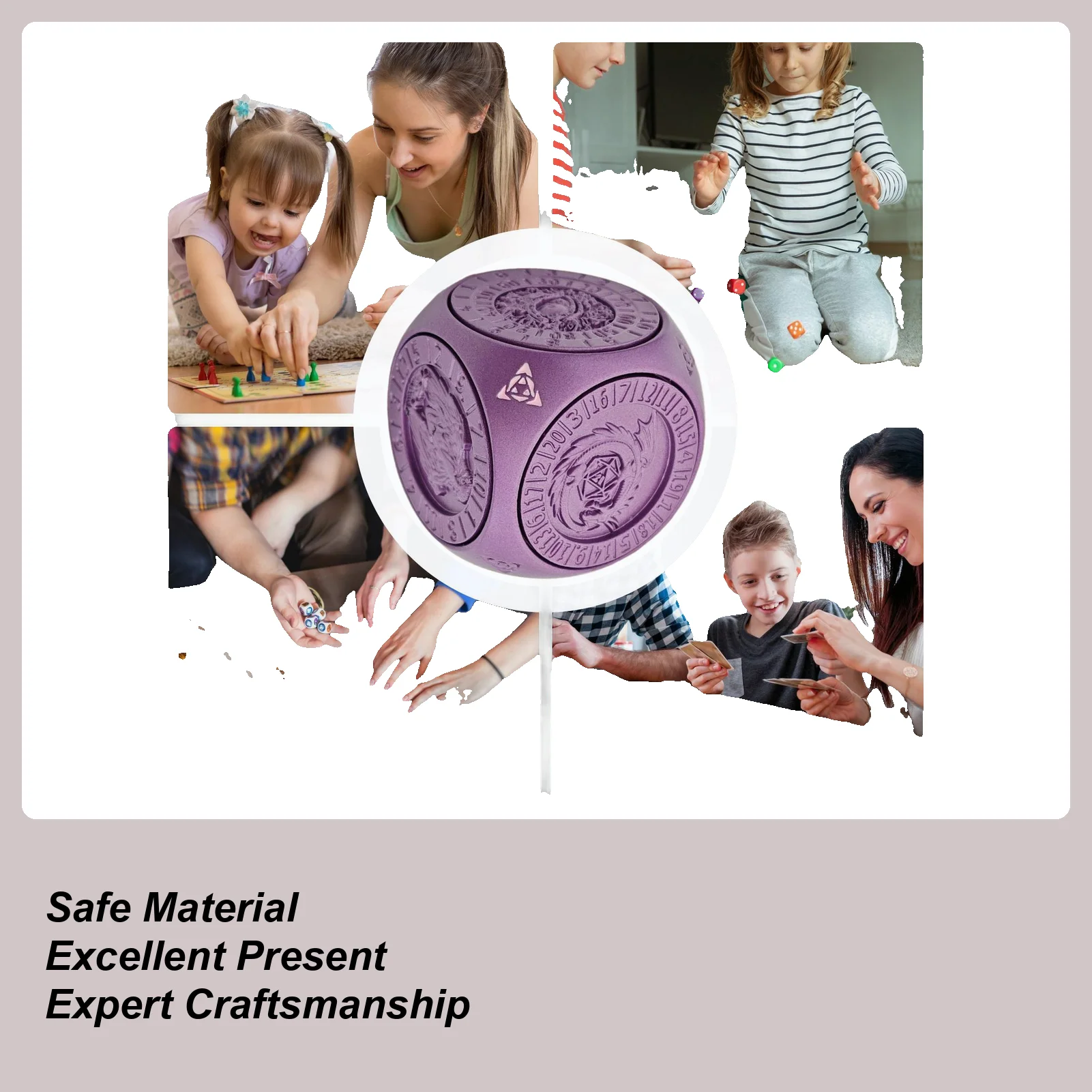 

Спиннерные игральные кости 7-в-1, многогранные игральные кости, вращающаяся геометрическая доска для семейных пар, взрослых, подростков, детей, сбор путешествий, компаньон