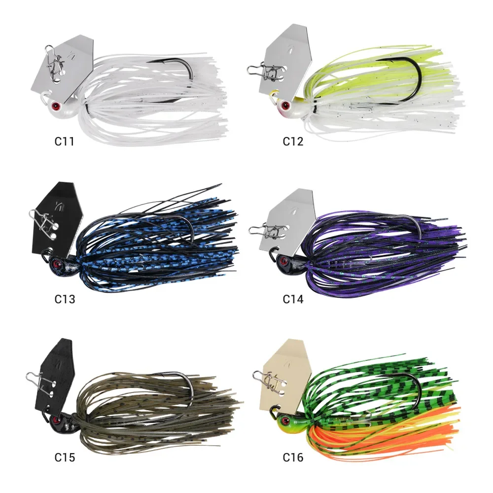 Noeby Chatterbait 10.5g 14g 21g 28g 35g Bladed Jig Needle Stinger Hook Wire Bait Bass Wobblers Pike Jigging Lure Spinner Bait