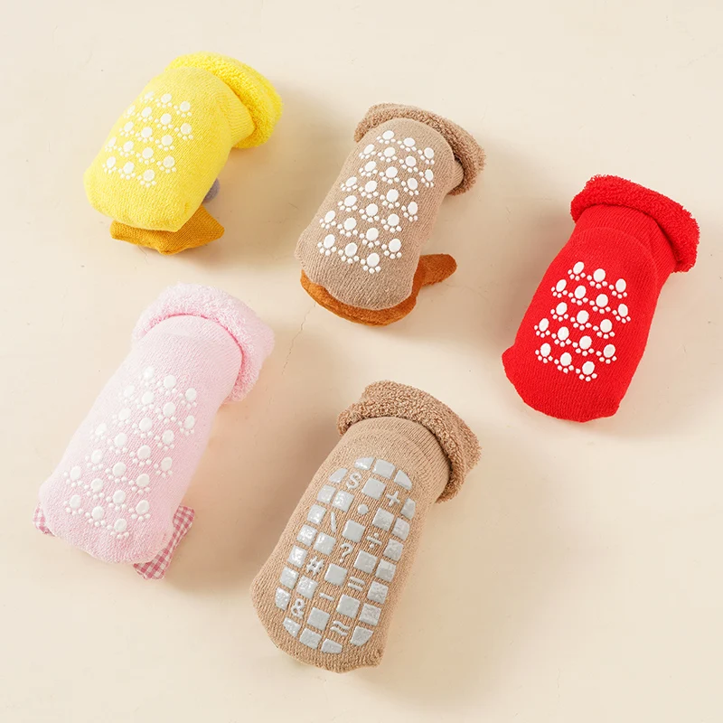 Newborn Photography Socks Baby Cute Cartoon Decoration Beautiful Performance Infant Photo Floor Non Slip Socks Rubber Soles