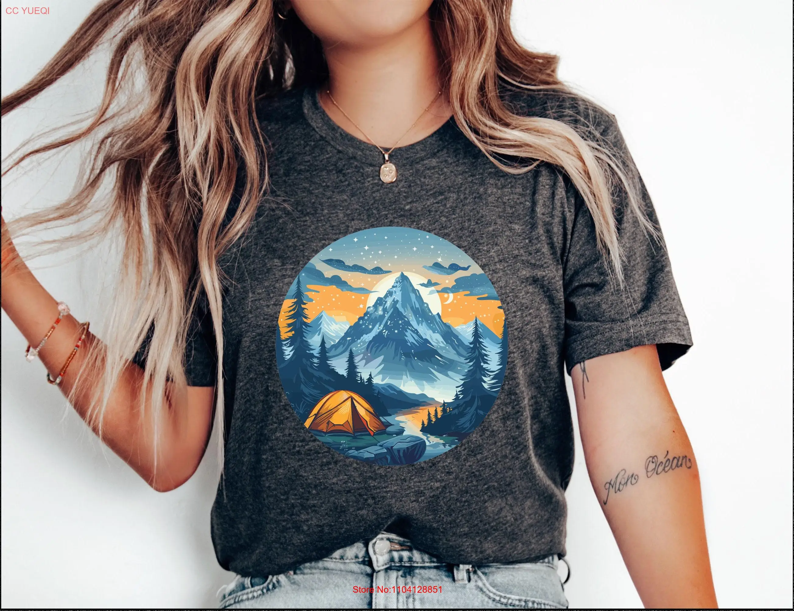 

Outdoor Adventure T Shirt Camping Lover Hiking for long or short sleeves
