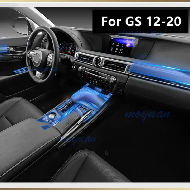 

For LEXUS GS 2012-2020 Gearbox Panel Navigation Screen Automotive Interior TPU Protective Film Anti-Scratch Sticker