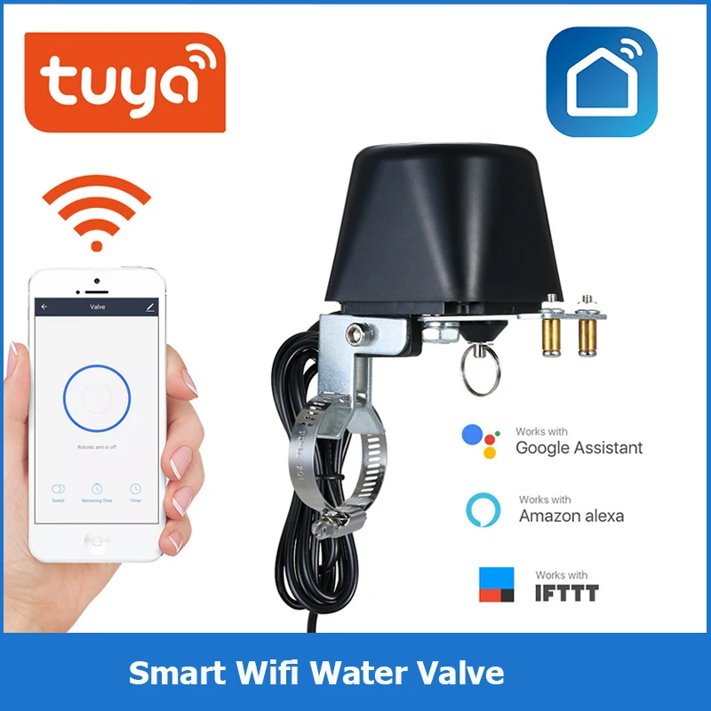 Tuya WiFi Zigbee3.0 Smart Water Gas Leakage Valve Automatically Shut-Off Controller Support Alexa Google Assistant Smartlife