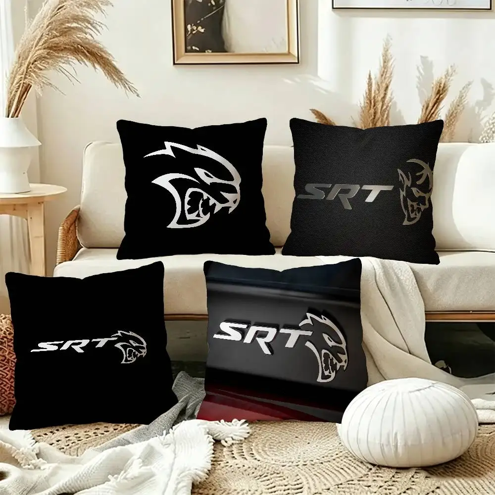S-SRT Hellcat Credit Office Cushion Pillowcase Car Cushion Cover45X45CM Lumbar Pillowcase Sofa Pillowcover