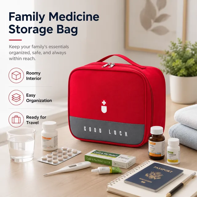 Empty First Aid Bag Portable Emergency Kit Zipper Pouch Oxford Cloth Thick Medical Bag 6