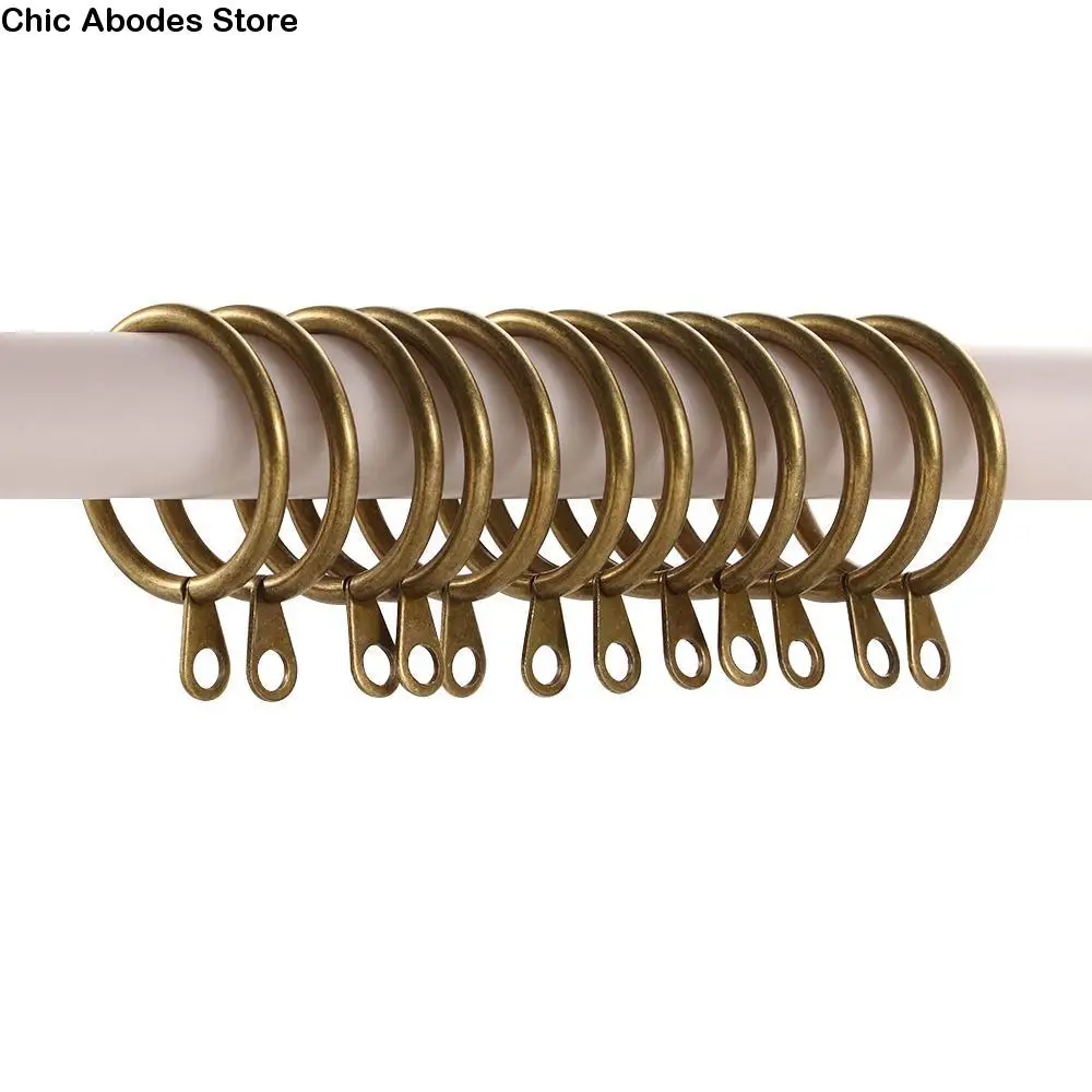 

5 Colors Practical Metal Low Noise Roman circle Curtain Rings For Curtains Rods Hanging Hooks