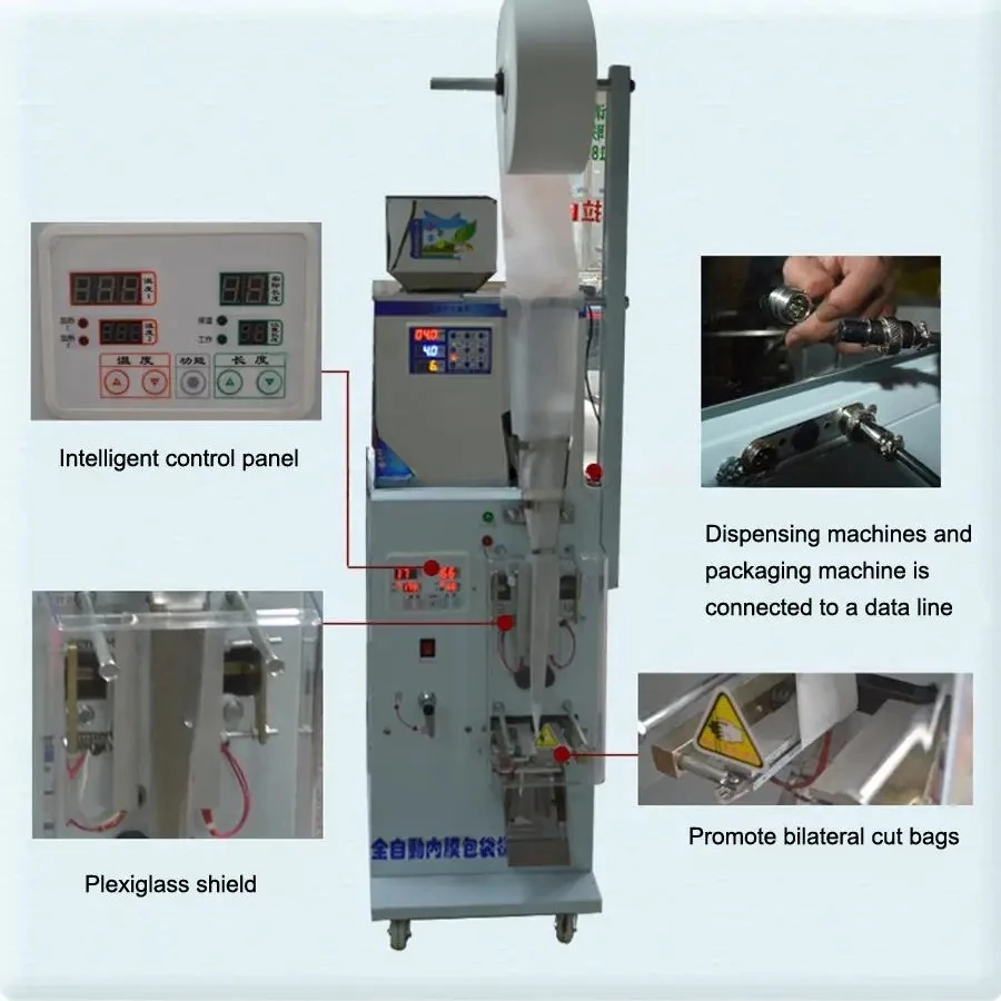 New 1 pc 1-25 g Automatic Dosing and Tea Bag Packing Machine automatic weighing machine powder filler /