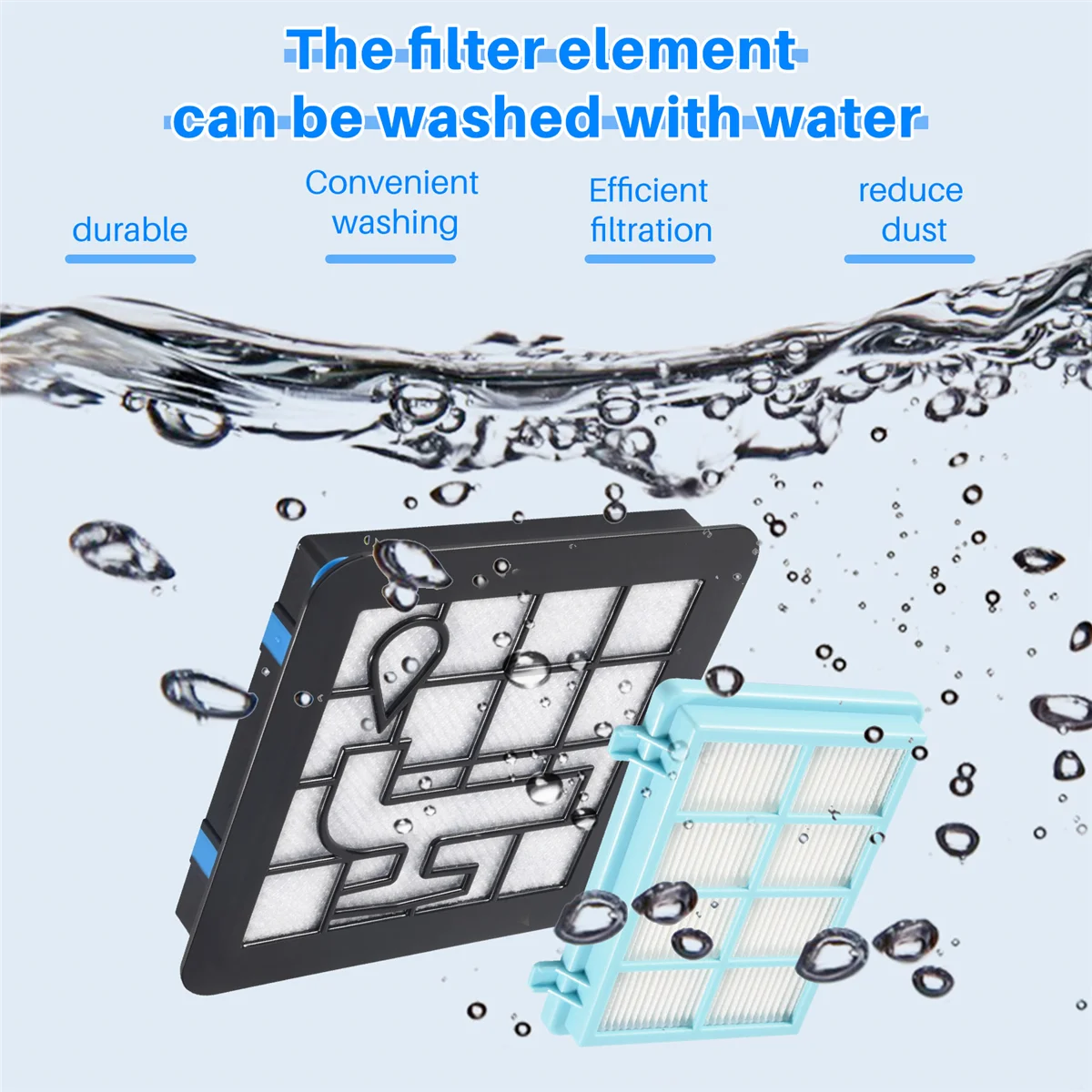 مجموعة RUAI مكونة من 2 فلتر للمكانس الكهربائية Philips PowerPro Compact FC9331 FC9332 FC8010