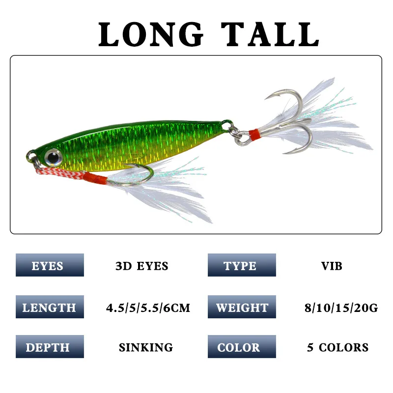 

Hard 3D Fish Eyes Lure, Sinking Jigging Lure, Metal Artificial Sea Bass, Small Lead Bait, 7G, 10G, 15G, 20G With BKK Hook