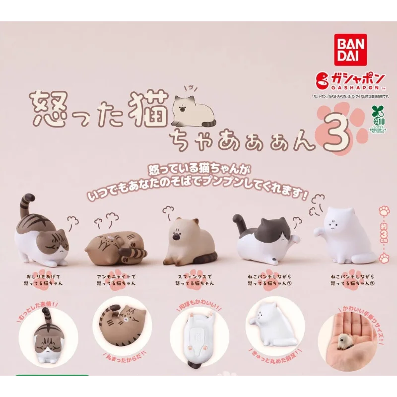 Bandai Original Gashapon Angry Cat Rage Kitty Anime Figure Kawaii