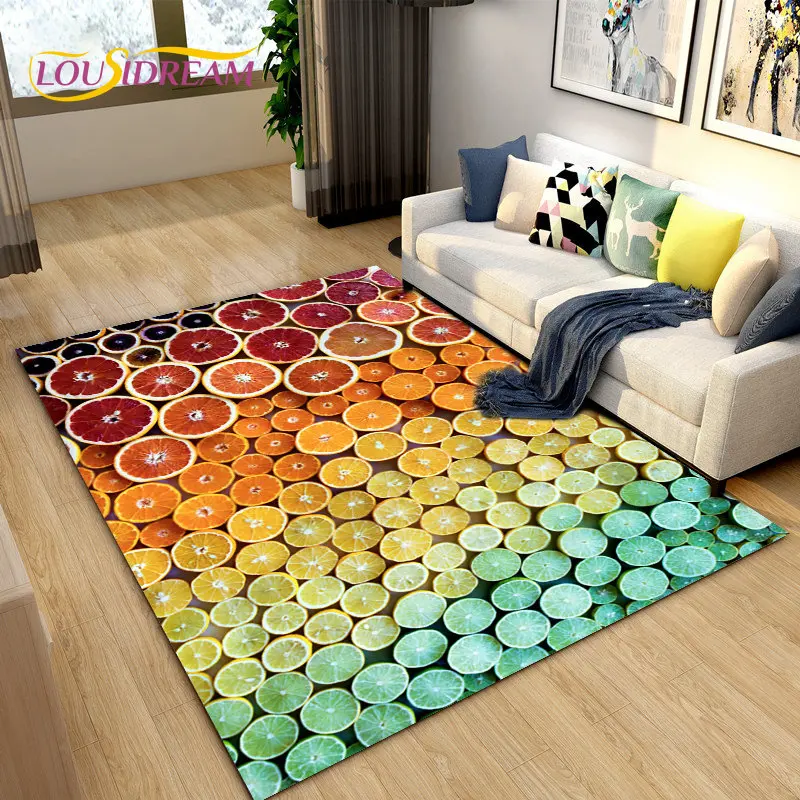 

Fruits Series Kitchen Mat Area Rug Large,Carpet Rug for Living Room Bedroom Sofa Doormat Decoration,kids Play Non-slip Floor Mat