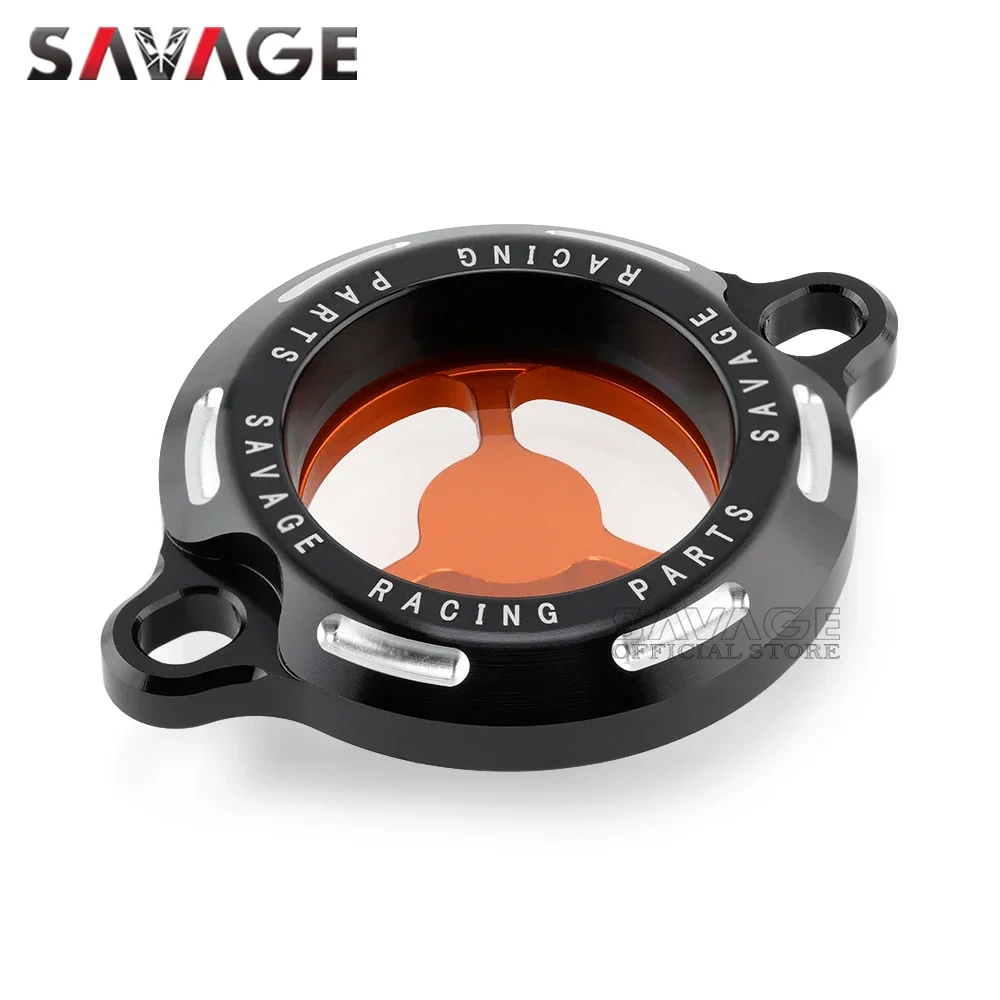 Engine Oil Filter Cover For 990 SMT 950 SUPERMOTO 690 ENDURO R SMC 790 DUKE 890 ADV DUKE R Motorcycle Accessories CNC Clear