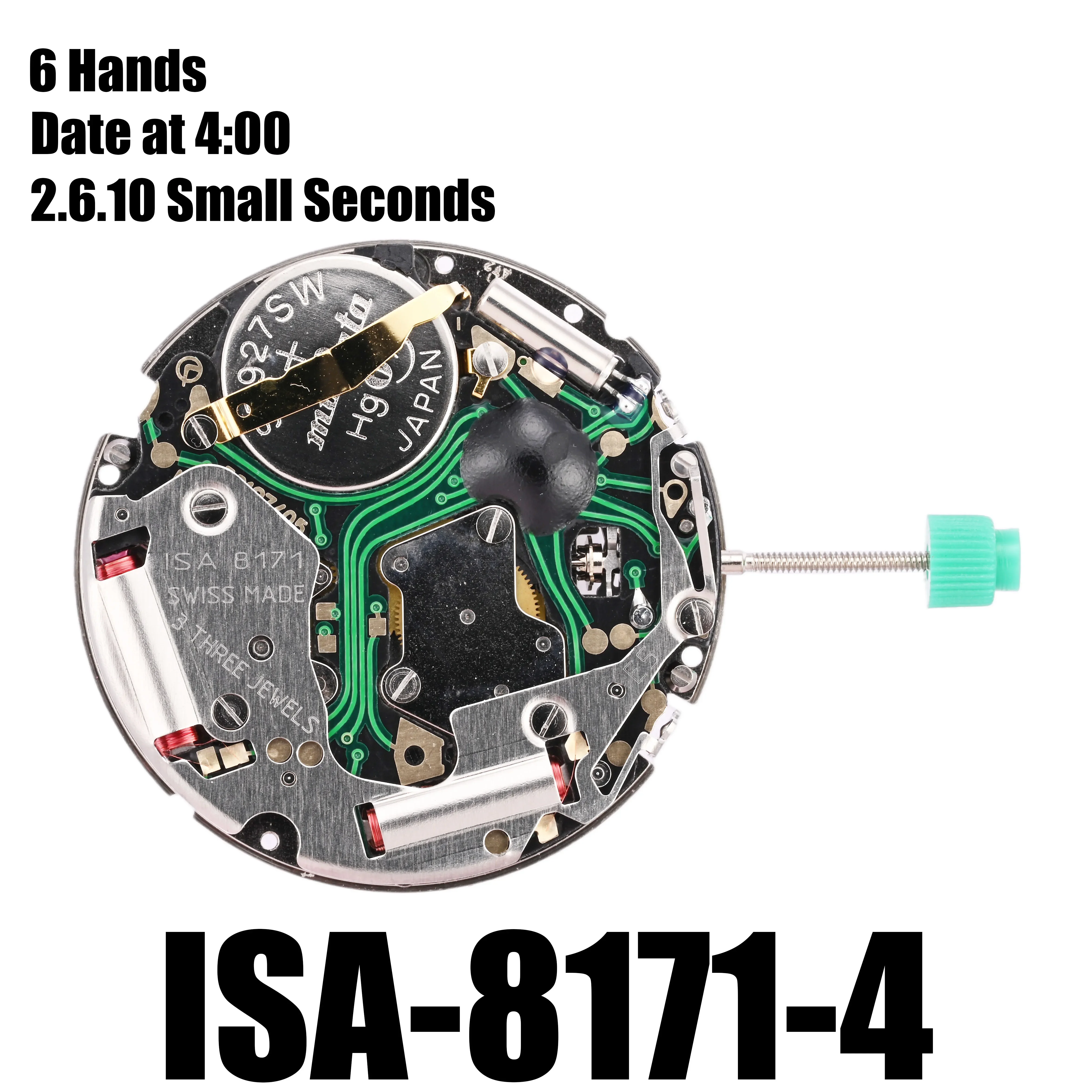 8171 Movement Isa 8171-4 Movement ของแท้ QUARTZ Caliber สี่นาฬิกาอเนกประสงค์6มือ2.6.10วินาทีเล็กๆ