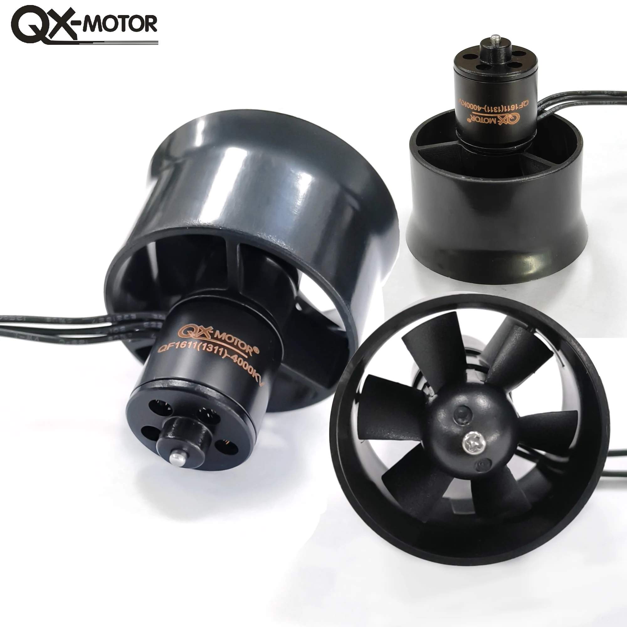 QX-MOTOR DIY EDF Ducted Airplane Fan 30mm /50mm/ 64mm / 70mm / 90mm with Brushless Motor  for RC Helicopter Jet plane Parts