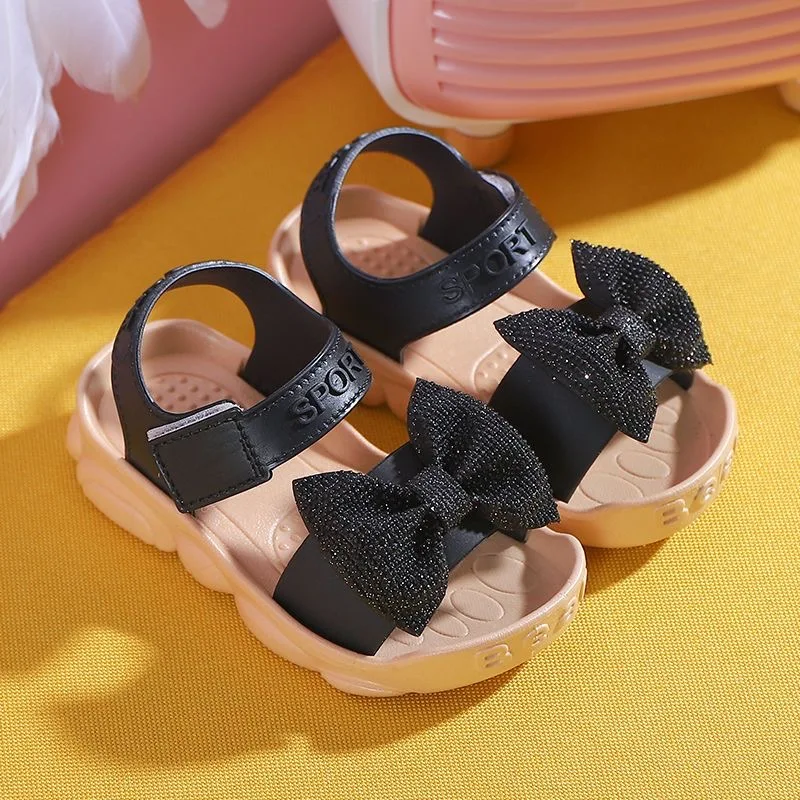 2023 new girls sandals Baotou beach shoes 1-6 years old children non-slip soft bottom children\'s sandals non-slip summer sandals