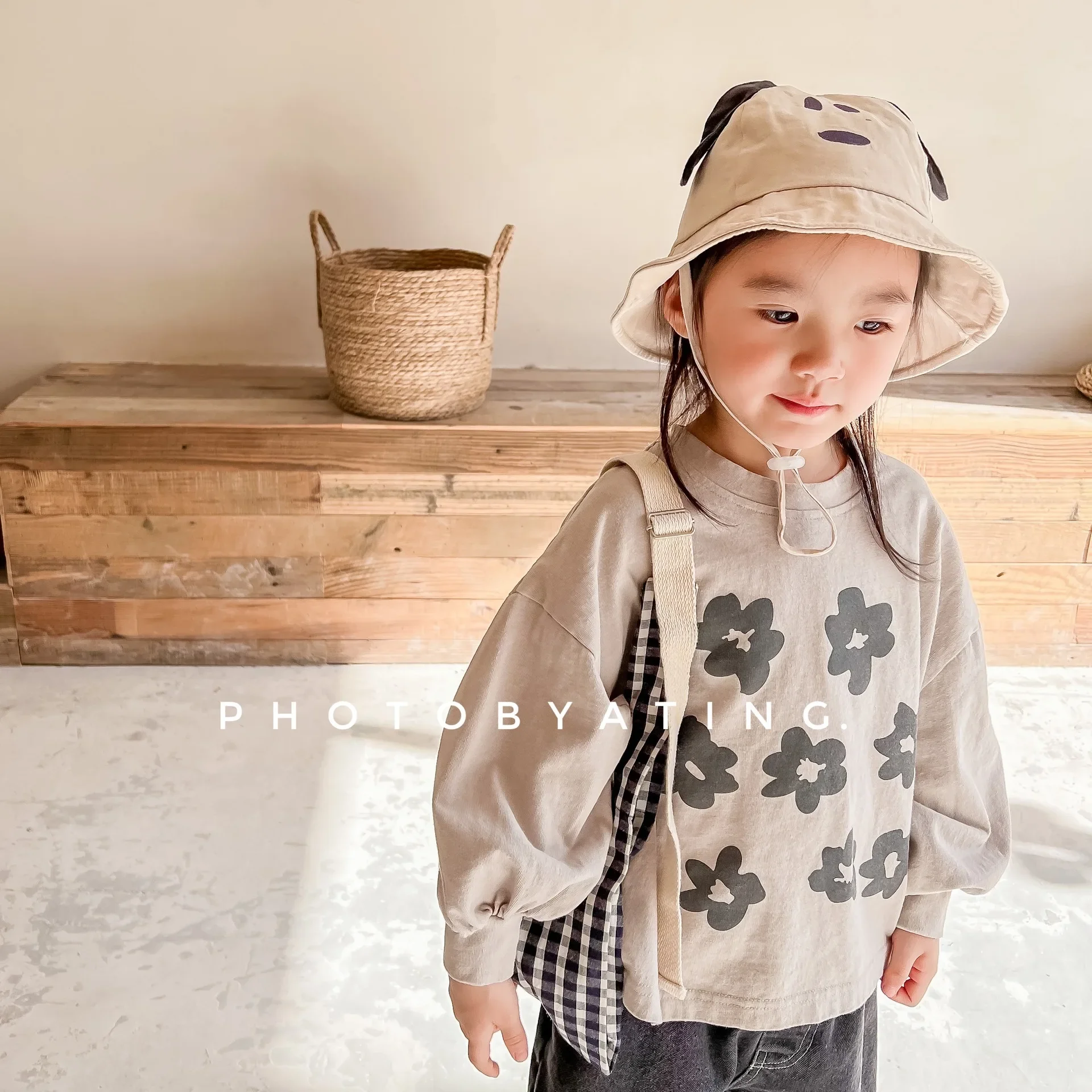 

2025 Autumn Spring New Baby Long Sleeve Floral T Shirt Cotton Baby Boys Girls Flower Print Tops Cute Children Sweatshirts Tees
