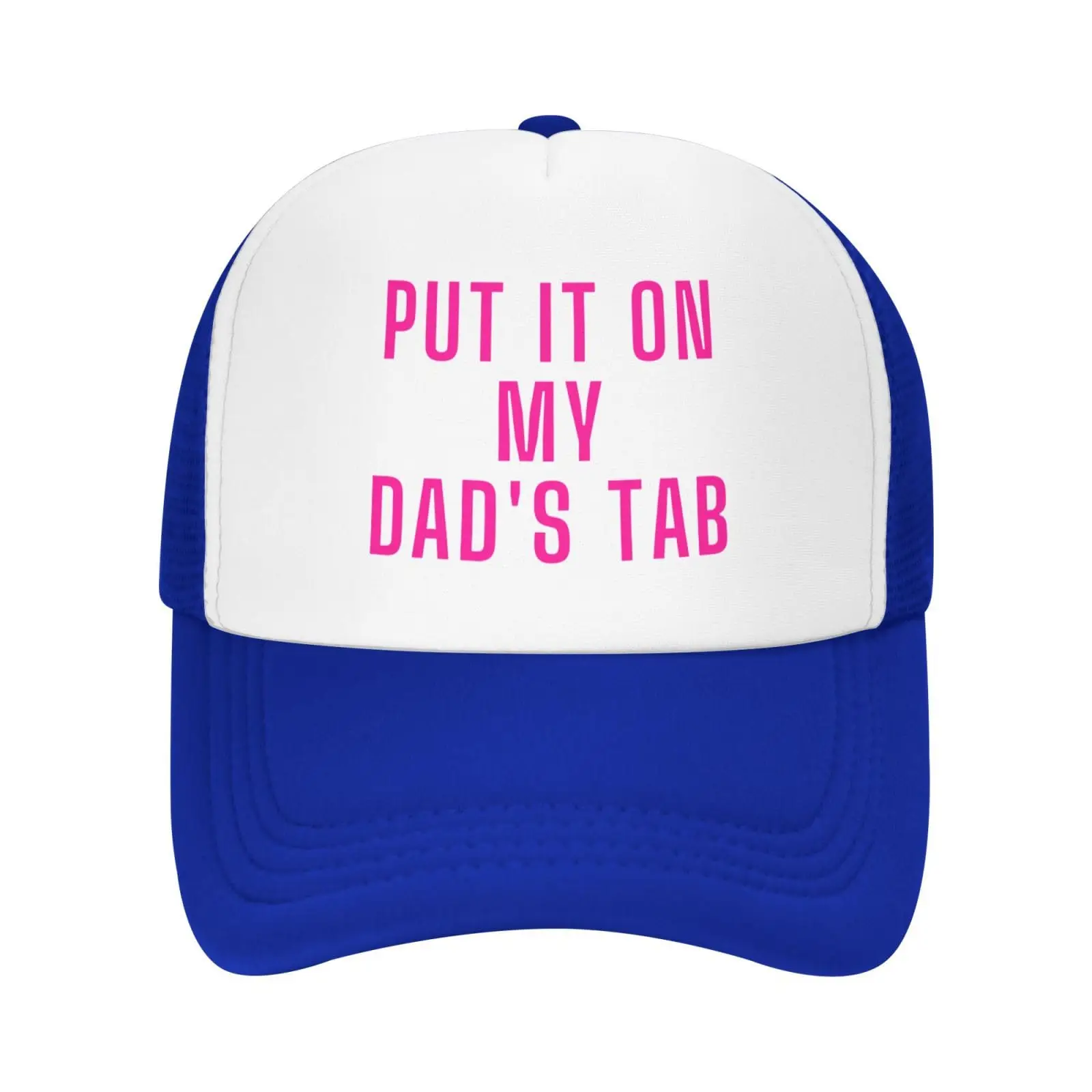 Put It On My Dad's Tab Mesh Hat Funny I Love My Dad Hat Gift For Dad Father Day Baseball Cap Breathable Sports Hat Running Cap