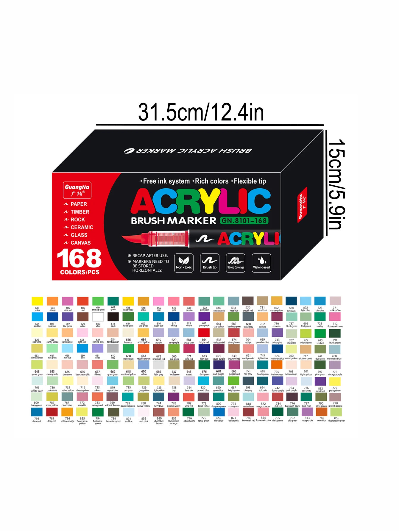 168/120/72/60/48/36/24/12 Stück Künstler-Marker-Set mit zwei Spitzen, Acryl-Marker-Set, ideal für Schule, Büro, Dekoration und künstlerische Geschenke – Detail 2