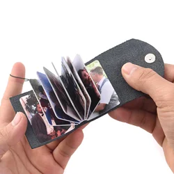 Customized Keychain Famliy Photo Album Genuine Leather Personalize Mini Pictures Book Keyrings
