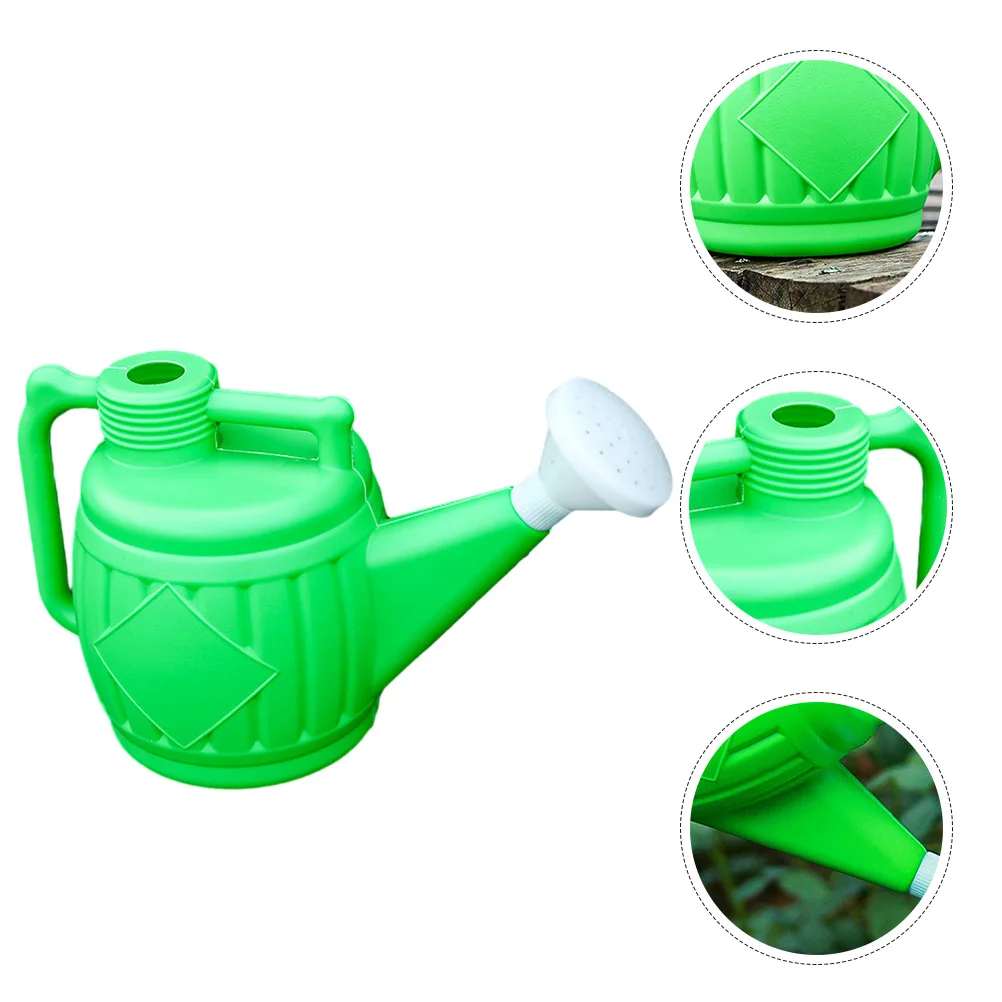 

2pcs Thickened Watering Can 5L Green Durable Plastic Handle Even Watering Outdoor Plants Gardening Sprinkler Kettle Team Sports