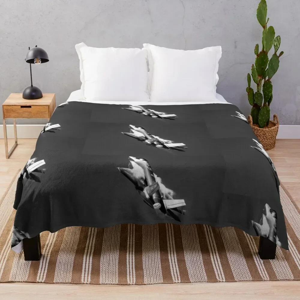 

F-35 Lightning ii on the launch Throw Blanket All Weather Soft Throw Blanket for Sofa