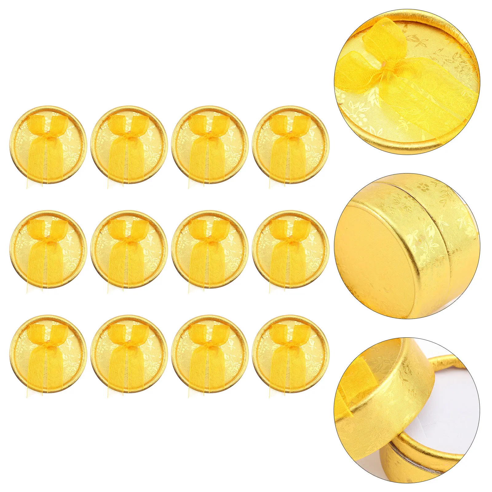 

12Pcs Jewelry Boxes Premium Paper Bowknot Design Ring Earring Storage Organizer Case for Women Ladies Gift