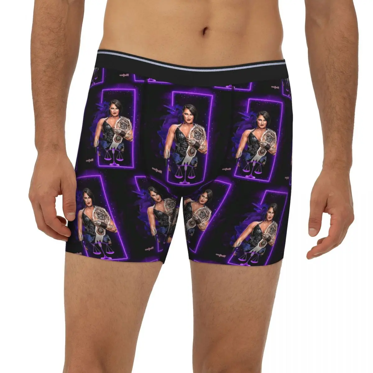 

She Is My Mami Rhea Ripley Bootleg Wrestler Long Boxer Underpants Short Men's Panties Underwear for Homme Man Boyfriend Gift