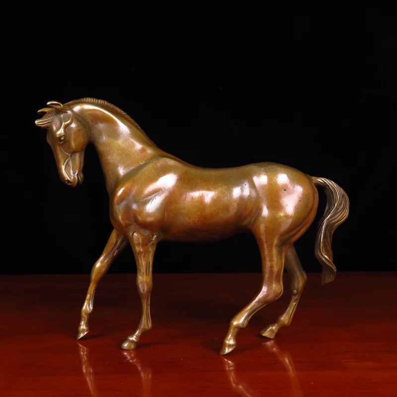 

Home Copper Horse Ornament Zodiac Horse Pure Copper Win Instant Success Large and Small Home Living Room Office Decorations