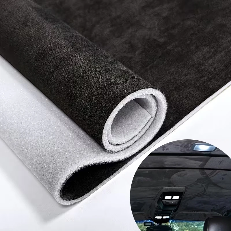 Premium Headliner Suede Fabric Foam Backing Auto Ceiling Repair&Upholstery Material for Car Roof Lining Replacement DIY Crafts