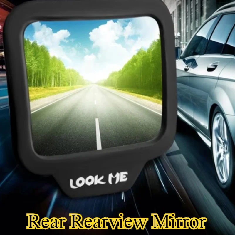 1Pc Multi-angle Square Rearview Mirror Self-adhesive Auxiliary Car Mirror for The Purpose of Detecting Cars & Objects & Cyclists