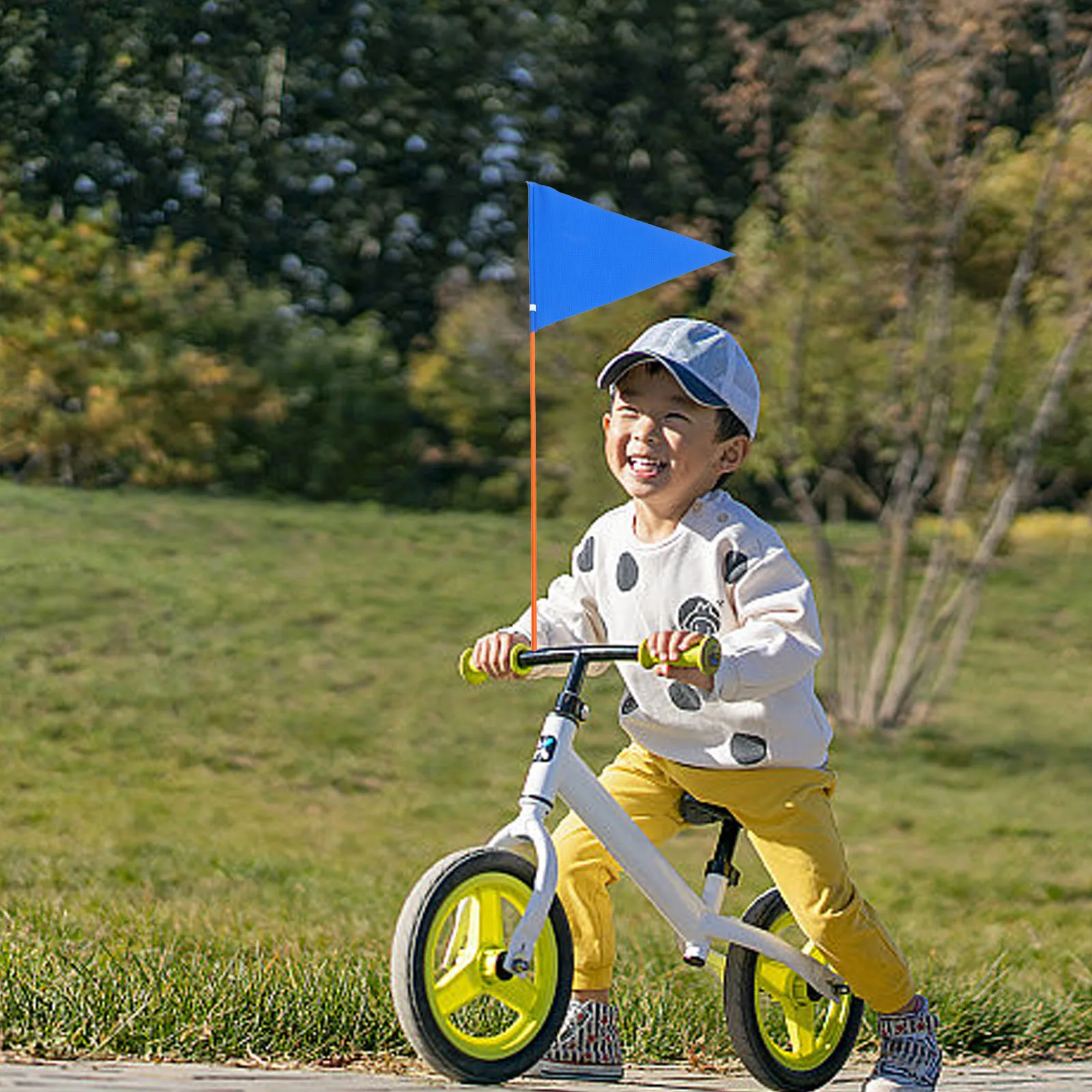 

2Sets Kids Mountain Bike Flags High Strength Safety Warning Flag for Bicycles Easy Install Remove Compact Design for Cycling