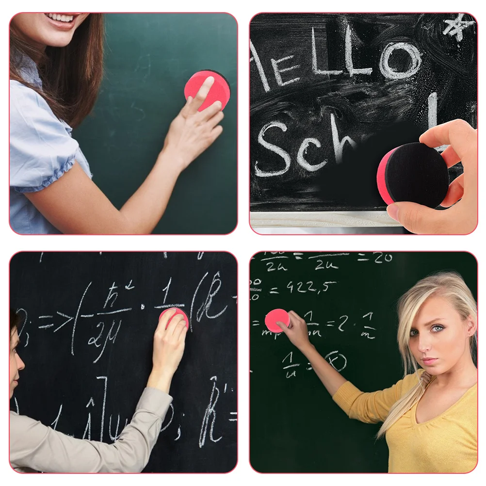 10Pcs Magnetic Whiteboard Erasers Compact Felt Eva for Classroom Office Dry Erase Board Cleaner Chalk Board Eraser