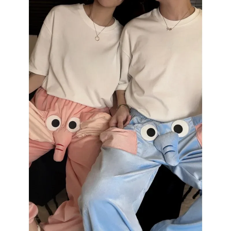 Disney 3d Cute Funny Elephant Pants Creative Pants Girls Loose Net Celebrity Dumbo Couple Casual Men Pajama Pant Unique Gift