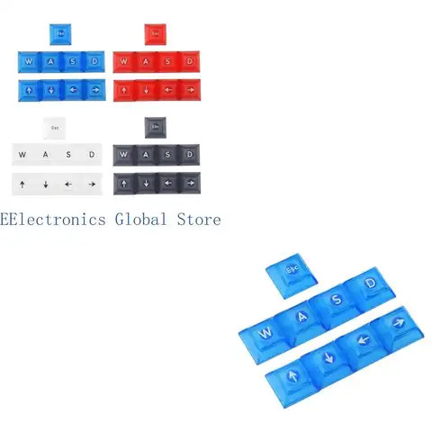462B 9 Pcs Keyboard Keycaps WASD Direction ESC Keys Keycap ABS DSA Profile Backlight