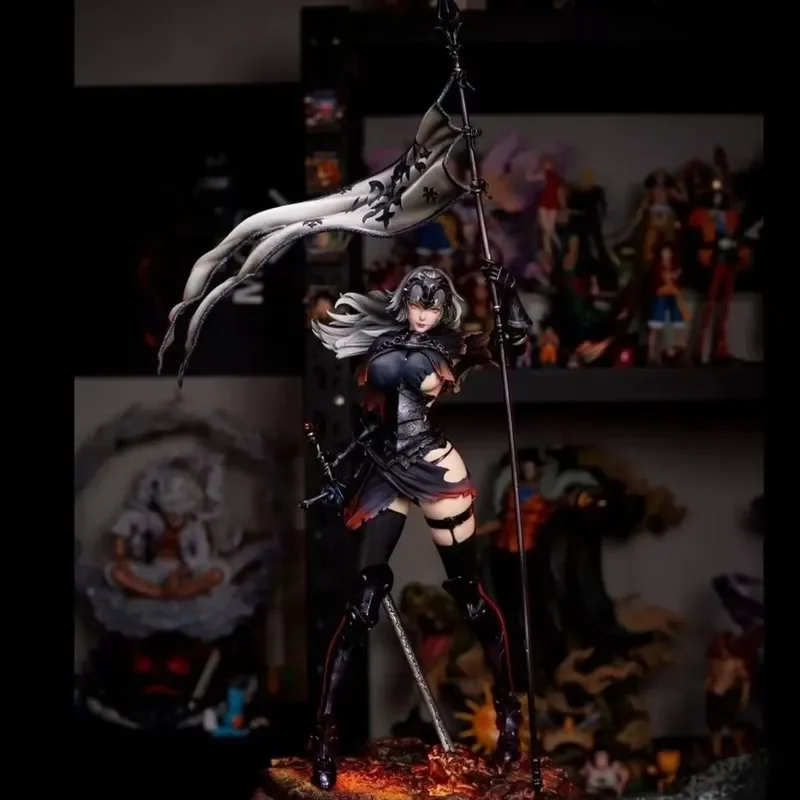 65cm Anime-Figur Jeanne D'Arc Alter Flag PVC-Statue Modell Fate Grand Order Desktop-Dekoration Ornament für Sammler