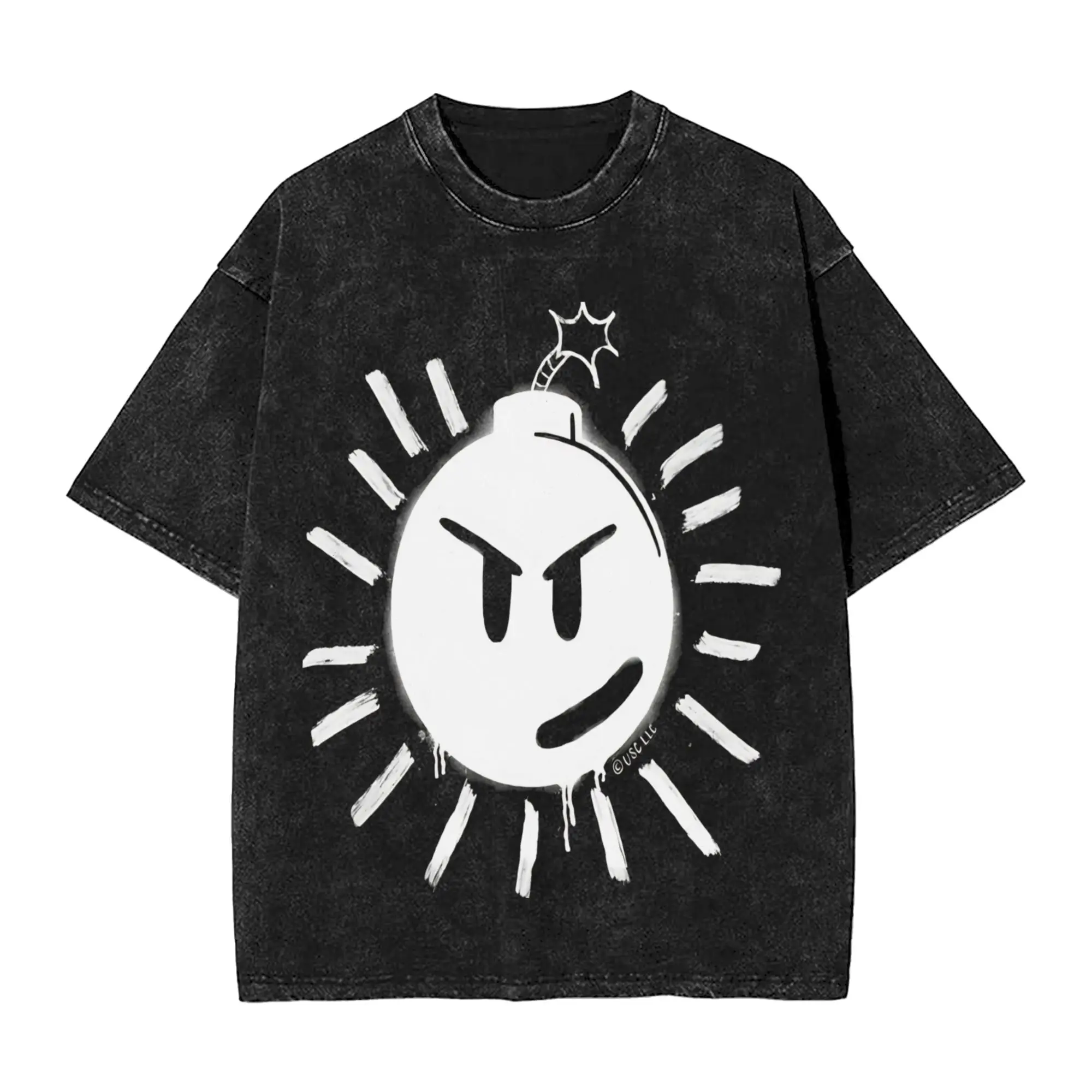 Mens T-Shirt Scott Pilgrims  Washed T Shirts Harajuku  Summer Tee Shirt Streetwear Printed Cotton Clothes Plus Size