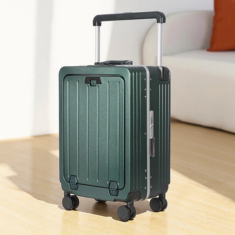 

2026 New Model Luggage Suitcase 20inch Small Carry-On Suitcase with Front Opening, Multifunctional 24inch Password-Protected Travel Suitcase