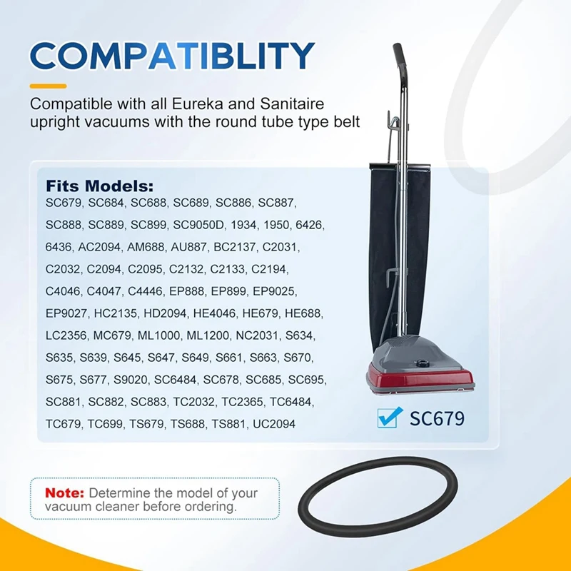 6 Stuks Vacuüm Riem 30563b Ronde Stofzuiger Riemen Rechtop Vacuüm Riem Voor Sanitaire Eureka Stofzuiger Stijl Rd