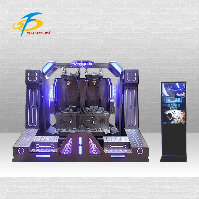 VR Roller Coaster Amusement Machine 9D Pendulum Movies 2 Seats VR 360 Cinema